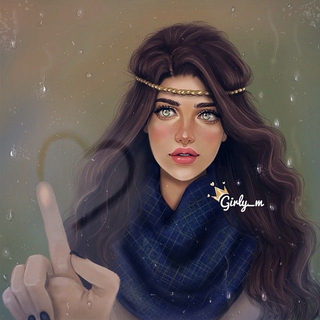 بنات كيوت رسم - بالصور اجمل البنات الكيوت بالرسم 5990 9