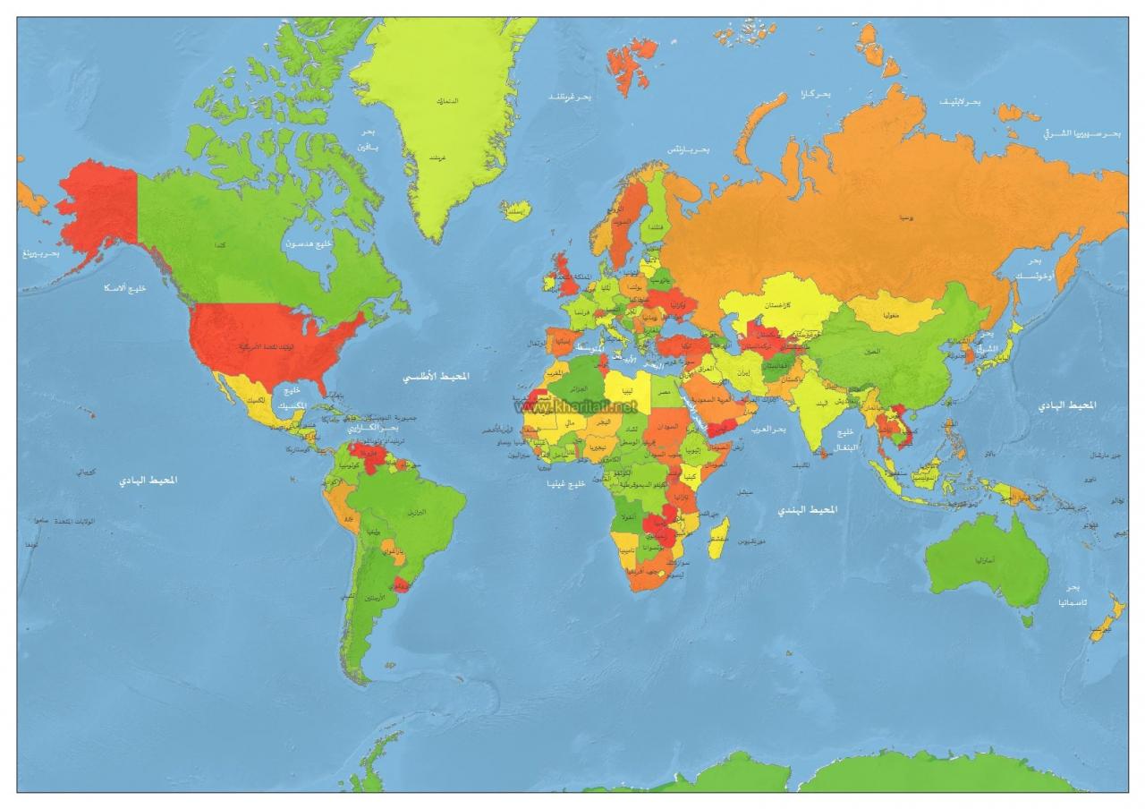 خريطة العالم صماء 3988 3