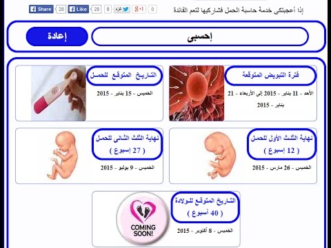 حاسبة الحمل بالاشهر , اعراض الحمل