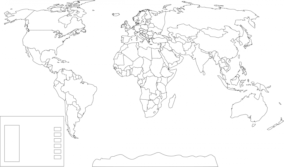 خريطة العالم صماء 3988 6